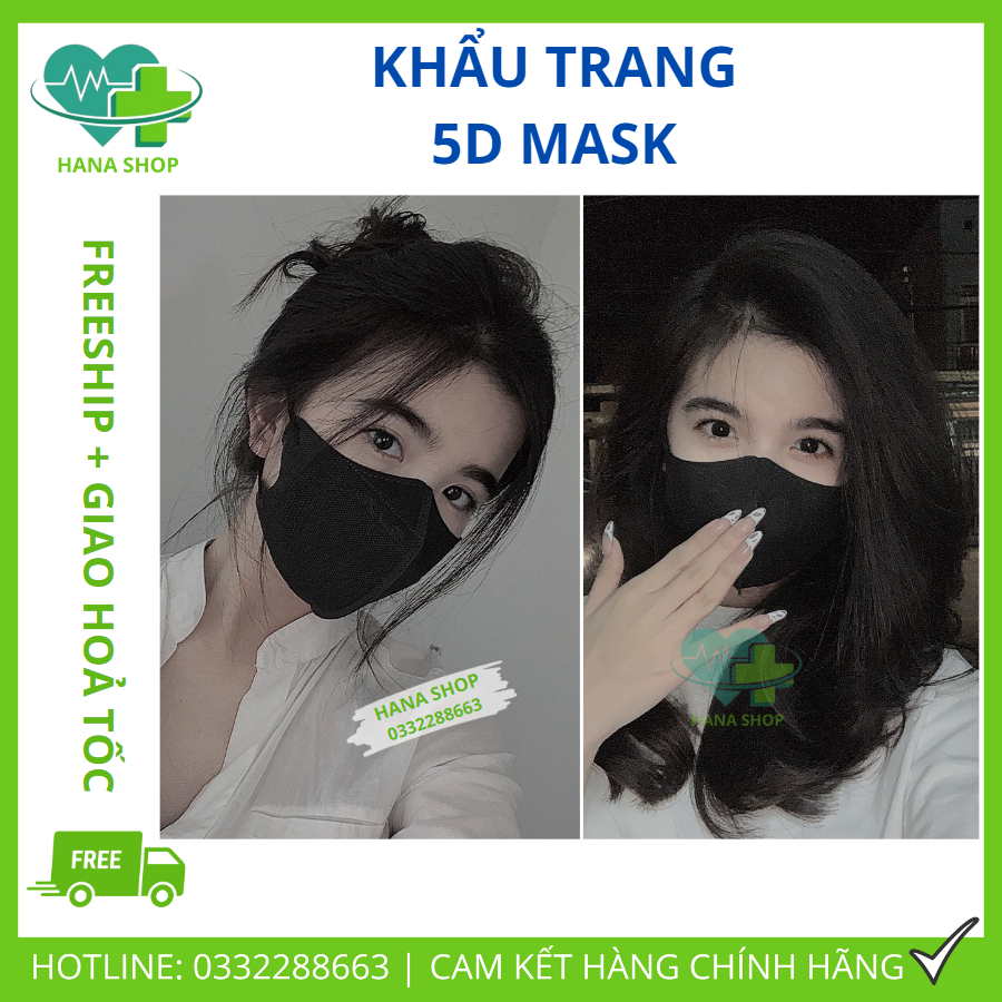 set 100 cai khau trang 5d mask seiko hang cao cap vai khong det 3 lop loc bui