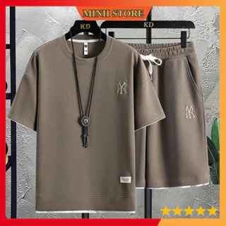 Bộ Đồ Nam Cao Cấp Mặc Nhà Chất Tổ Ong , Bộ Thể Thao Chất Cotton Mềm Mịn Thêu N.Y Siêu Đẹp BO09 - MINHSTORE 66
