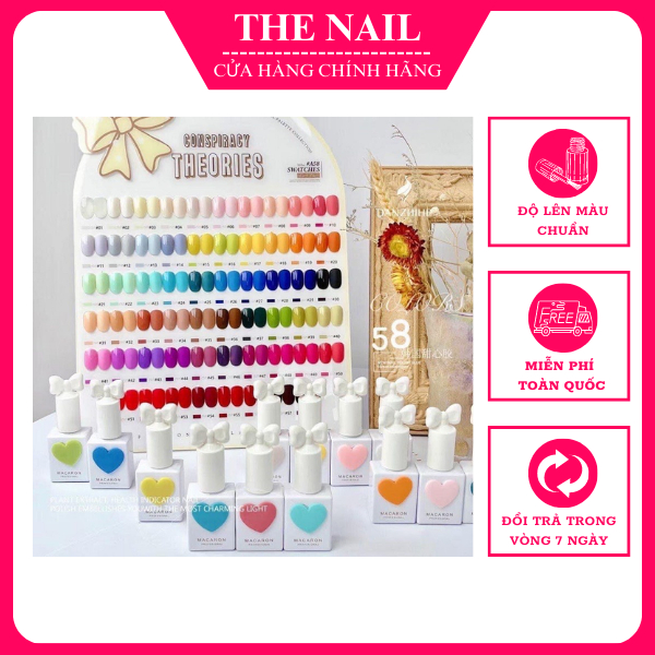 Set sơn gel Macaron chính hãng 58 màu - Sơn móng tay làm nail Hàn Quốc ...