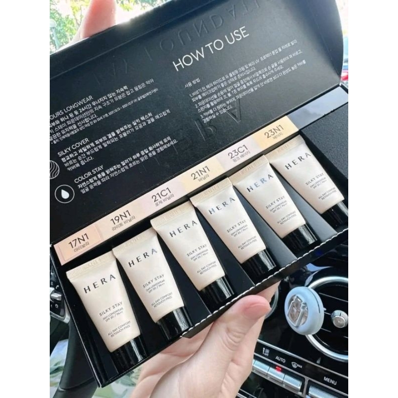 kem nền HERA che khuyết điểm siêu phẩm cho lớp make up hoàn hảo black foundation 5ml