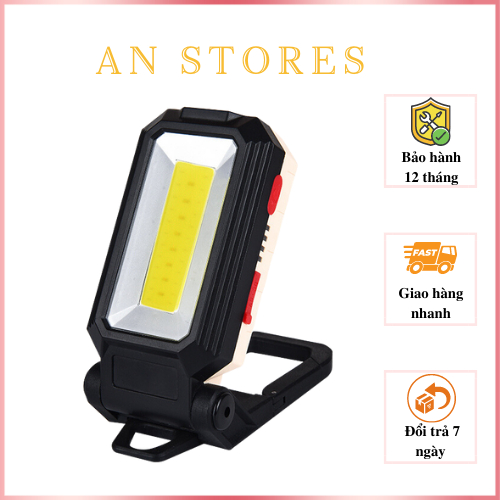 Đèn pin led tích điện có nam châm hút đế 2in1 cầm tay kiêm treo tường ...