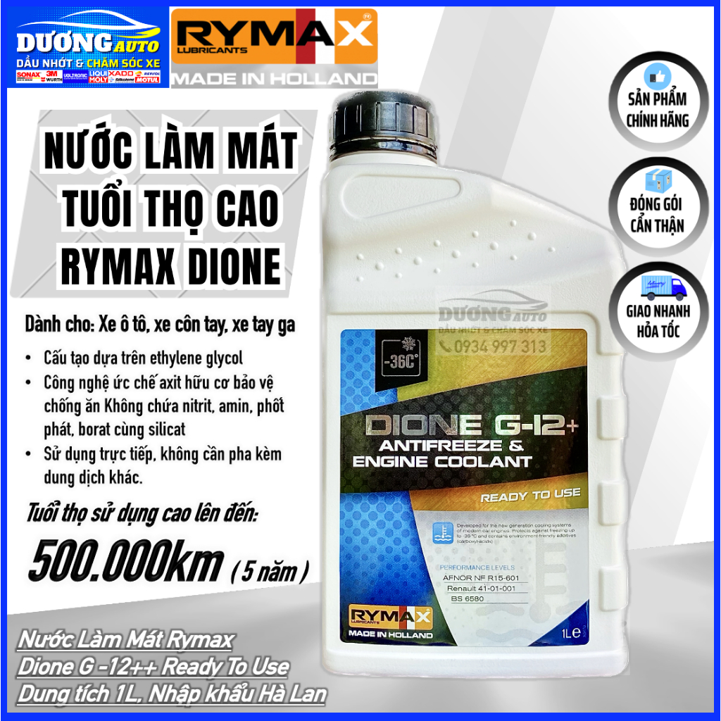 NƯỚC LÀM MÁT RYMAX, RYMAX DIONE G -12++ READY TO USE - NHẬP KHẨU HÀ LAN ...