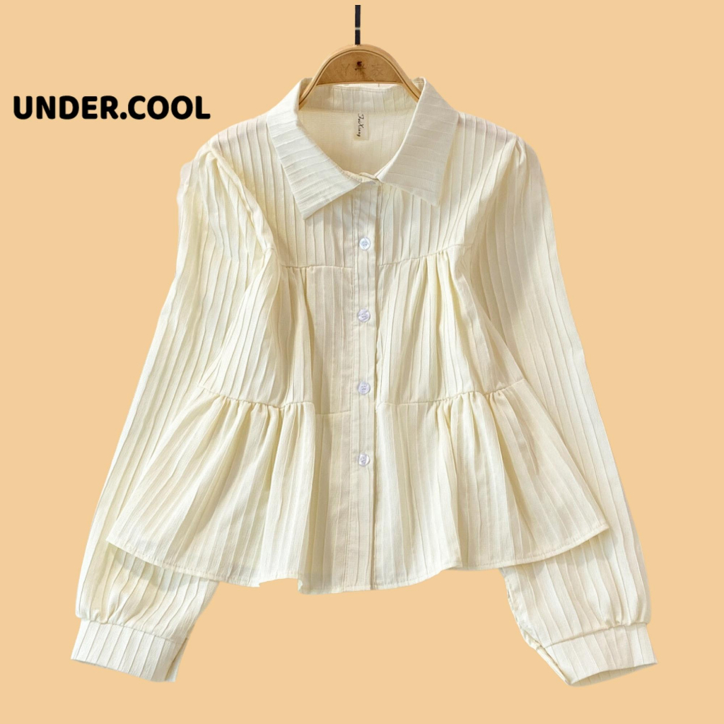 Áo Sơ Mi Đũi UNDERCOOL 2 Tầng chất lanh Dáng Vintage chất mềm cổ đức mềm, chất thoáng mát mùa hè ASM20