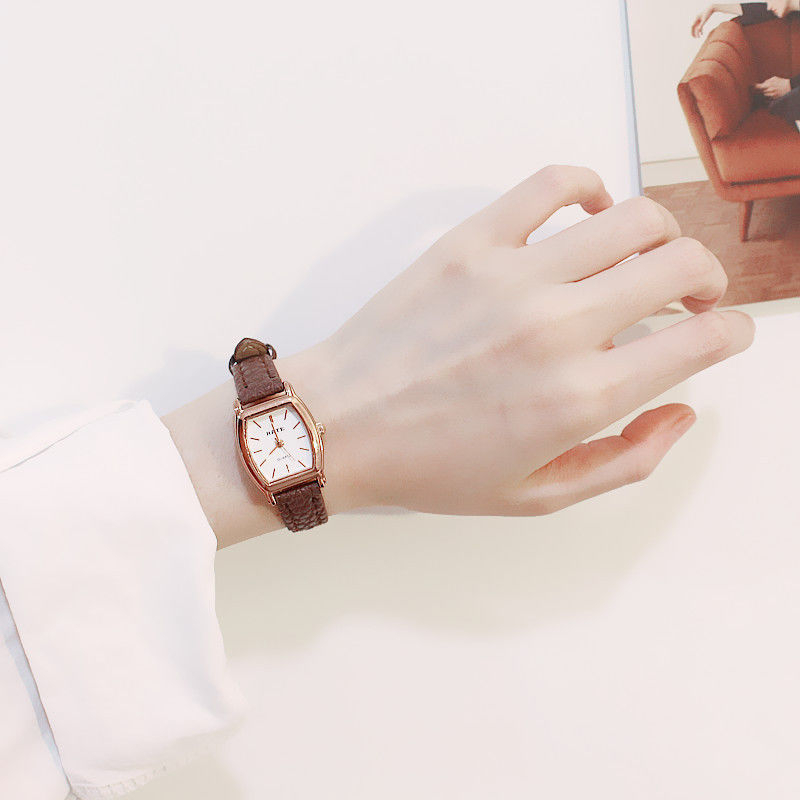 Đồng Hồ Nữ Chính Hãng RATE TD3 Dây Da Cao Cấp Mặt Vuông Vintage Đẹp Thanh Lịch Giá Rẻ Thời Trang Học Sinh Sinh Viên A1