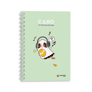 Sổ tay caro lò xo B5 TUANVIET BOOKS chất lượng cao 180 trang chủ đề GHOST, phù hợp ghi chép, nhật ký