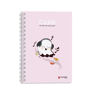Sổ tay caro lò xo B5 TUANVIET BOOKS chất lượng cao 180 trang chủ đề GHOST, phù hợp ghi chép, nhật ký