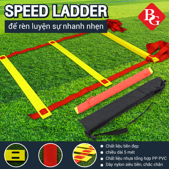 Ảnh BG- Thang dây(5 MÉT) tập luyện thể thao thể lực và tốc độ dài SPEED LADDER 3
