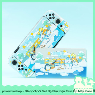 [Sẵn VN - Hỏa Tốc] Oled/V1/V2 Set Phụ Kiện Case Ốp, Box Trùm, Hộp Băng Dành Cho Nintendo Switch Animals Venture
