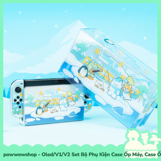 [Sẵn VN - Hỏa Tốc] Oled/V1/V2 Set Phụ Kiện Case Ốp, Box Trùm, Hộp Băng Dành Cho Nintendo Switch Animals Venture