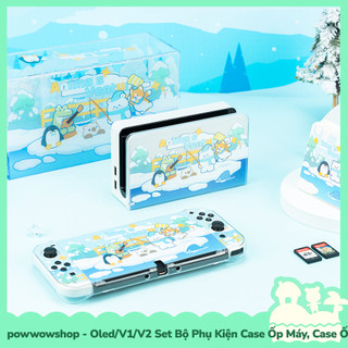 [Sẵn VN - Hỏa Tốc] Oled/V1/V2 Set Phụ Kiện Case Ốp, Box Trùm, Hộp Băng Dành Cho Nintendo Switch Animals Venture
