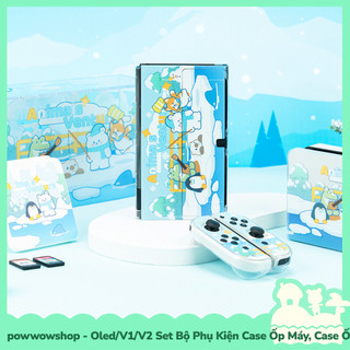 [Sẵn VN - Hỏa Tốc] Oled/V1/V2 Set Phụ Kiện Case Ốp, Box Trùm, Hộp Băng Dành Cho Nintendo Switch Animals Venture