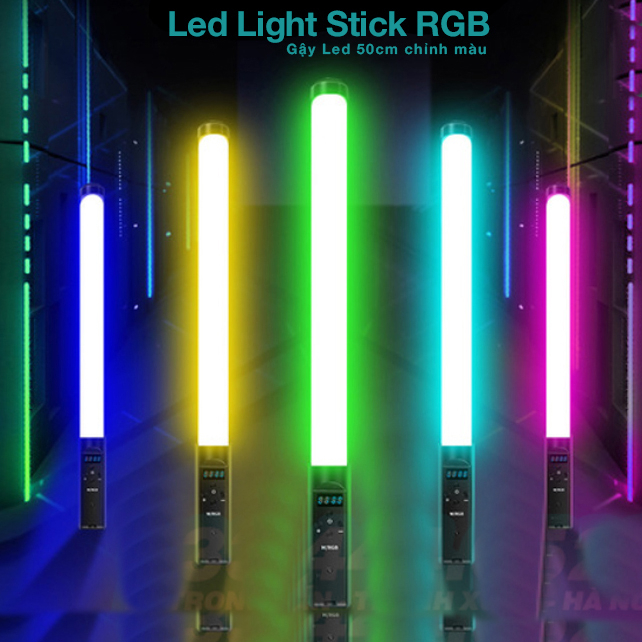 Led Light Stick RGB - Gậy Led 50cm chỉnh màu, độ K, Nháy đèn thông minh ...