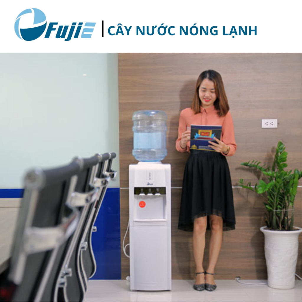 Cây nước nóng lạnh 3 vòi WD1800C Fujie làm lạnh nhanh bằng block nhập - khẩu