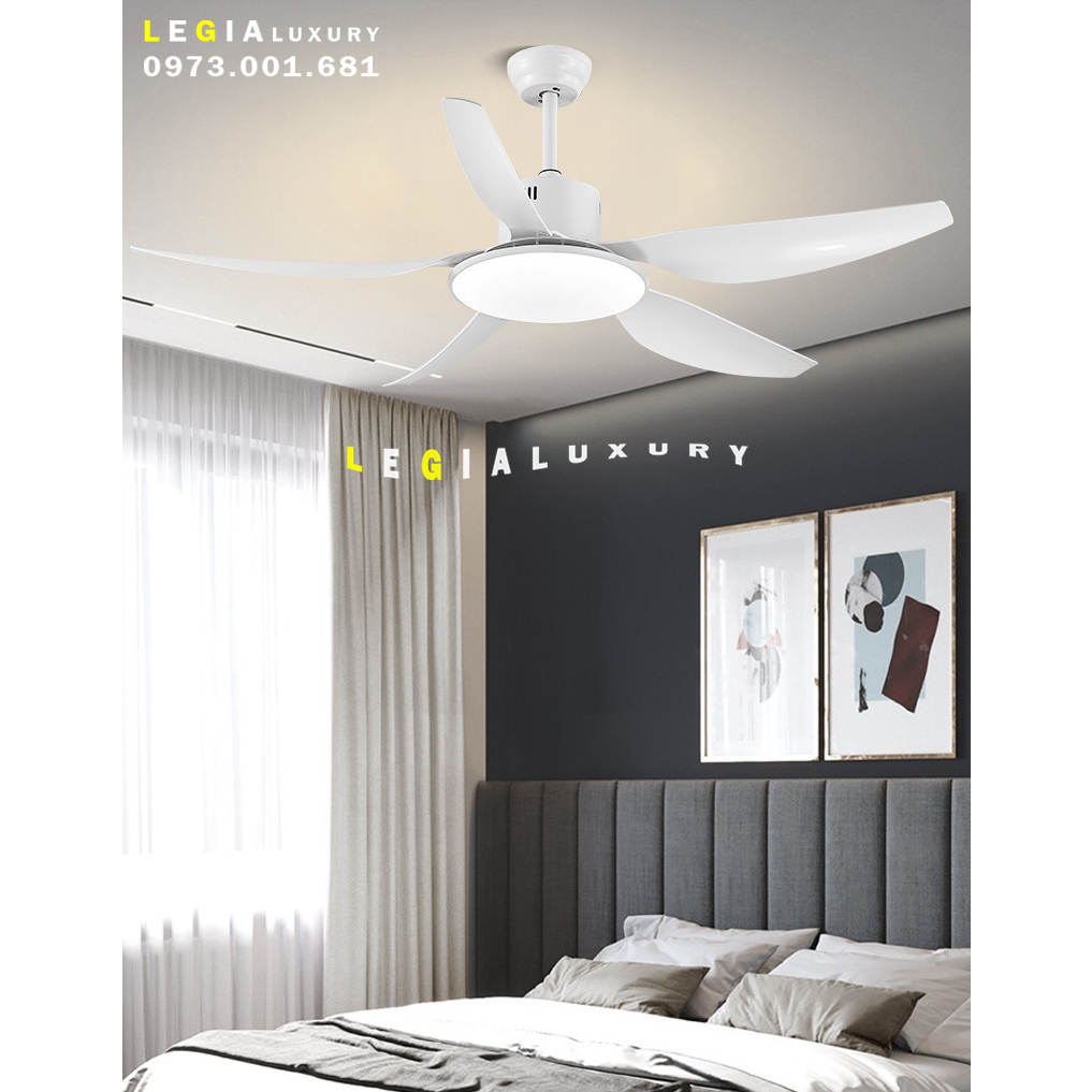 Ảnh Quạt Trần Đèn Gió Mạnh LÊ GIA LGFAN668T - Chiều Cao 38cm - Sải Cánh 142cm - Bảo Hành 5 Năm 2