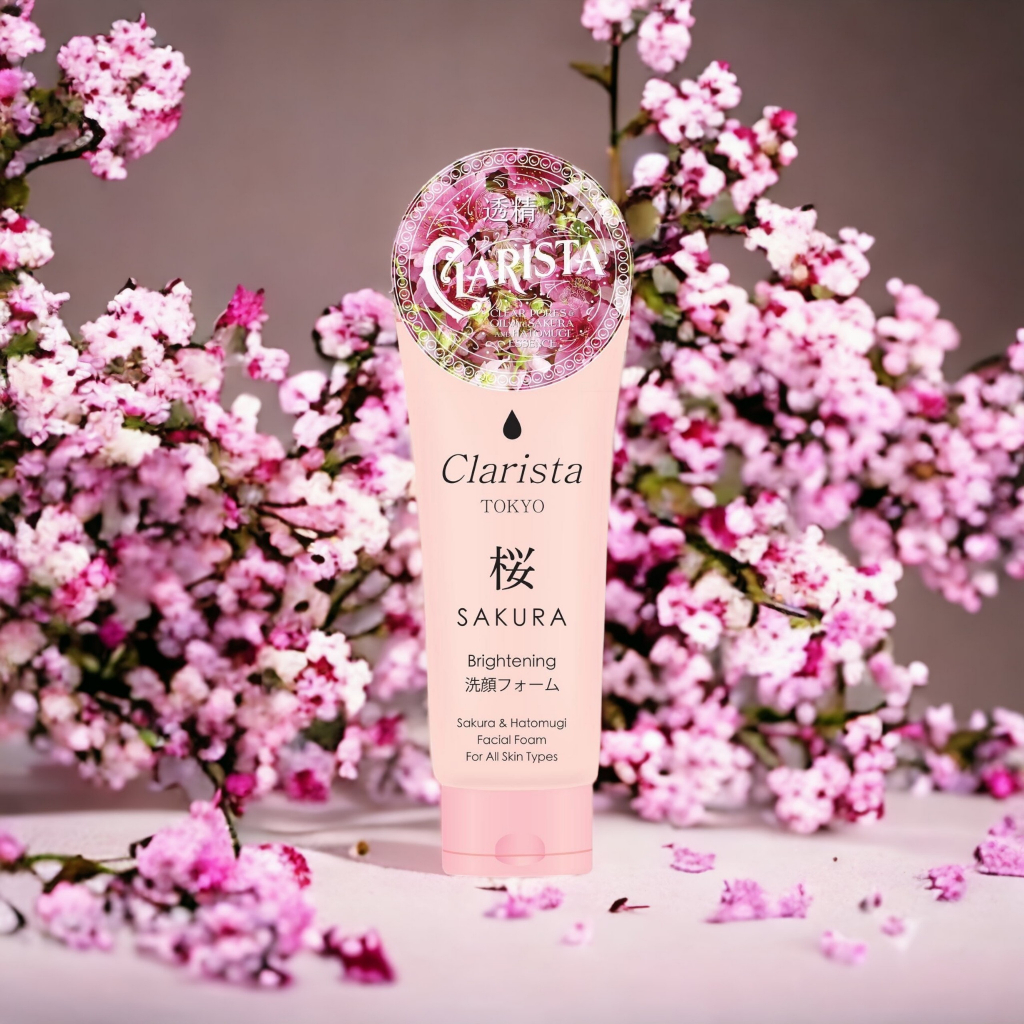 Sữa Rửa Mặt Tạo Bọt Clarista Tokyo Sakura & Hatomugi Facial Foam (130g)
