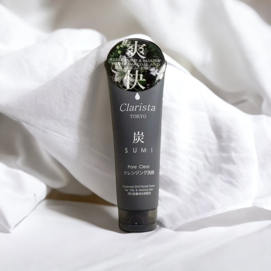 Sữa Rửa Mặt Giúp Làm Sạch Bụi Bẩn Và Tế Bào Chết Clarista Tokyo Charcoal 2 In 1 Facial Wash (160g)