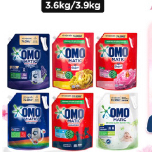 NƯỚC GIẶT OMO matic TÚI LỚN- 3,6kg