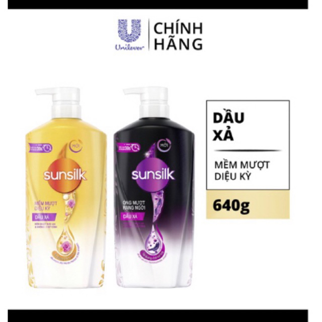 Dầu Xả SUNSILK Chai 630gr