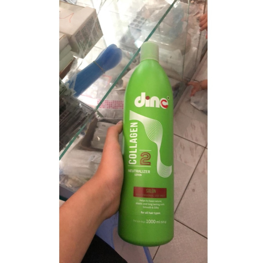 Kem duỗi, uốn tóc - Dino - Collagen - Uốn nóng siêu dưỡng, siêu định hình (1000ml x 2)