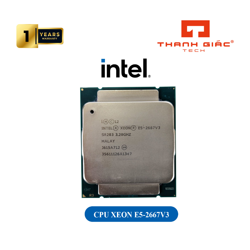 Intel Xeon E5-2667 V3 Processor - 8 Cores, 3.2GHz, SR203 (Used, Tested)