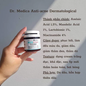 Kem chống mụn trứng cá Bielenda Medica dùng cho da hỗn hợp, da nhờn, mụn đầu đen, mụn trứng cá, các lỗ chân bị tắc