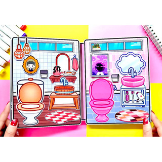 Ngôi nhà Giàu vs Nghèo của búp bê Toca - Búp bê giấy