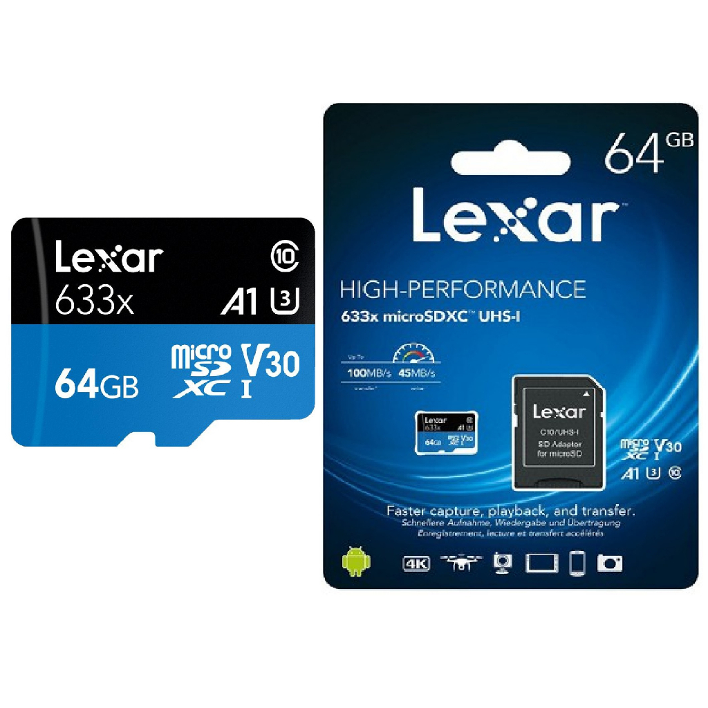  Lexar 64GB Extreme Pro LSDMI64GBB633A microSDXC