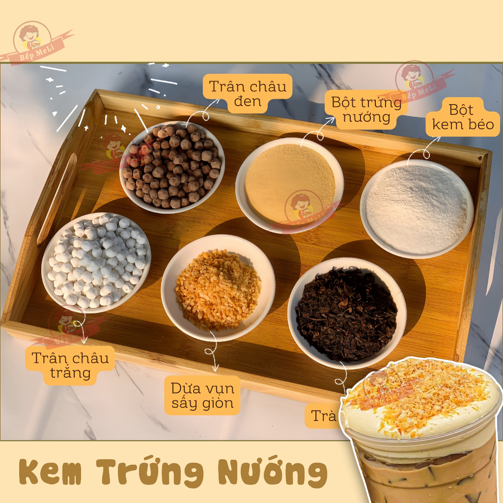 set tra sua hong tra 5 7 ly tu pha nguyen lieu lam tra sua bep meli