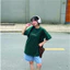 Áo phông thun màu xanh lá đậm local brand có bigsize 100kg cặp đôi nam nữ form rộng unisex cotton fullbox MY DNA game