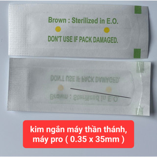 -Kim ngắn size 0,35 ( 0.35 x 35 mm ) siêu bén chuyên dùng cho máy xăm thần thánh, máy xăm pro