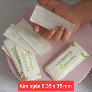 -Kim ngắn size 0,35 ( 0.35 x 35 mm ) siêu bén chuyên dùng cho máy xăm thần thánh, máy xăm pro