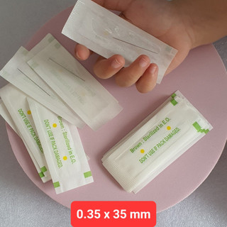 -Kim ngắn size 0,35 ( 0.35 x 35 mm ) siêu bén chuyên dùng cho máy xăm thần thánh, máy xăm pro