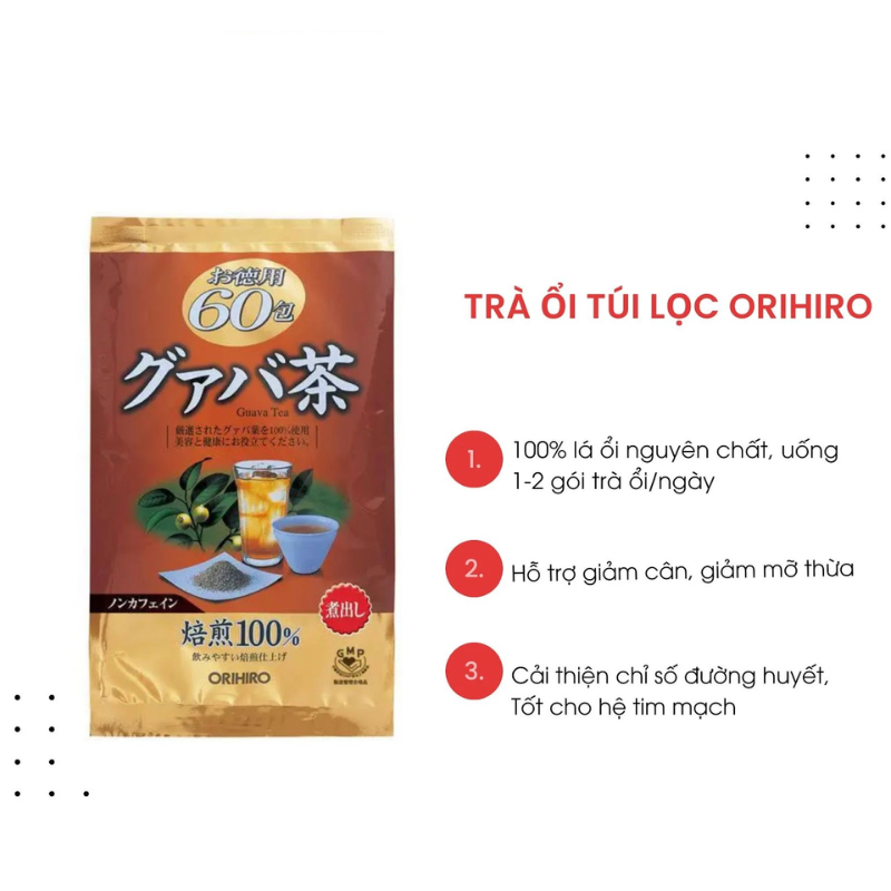 Trà Genpi Orihiro hỗ trợ giảm mỡ thừa chính hãng Nhật Bản túi 60 gói - PHUONGANHOUSE