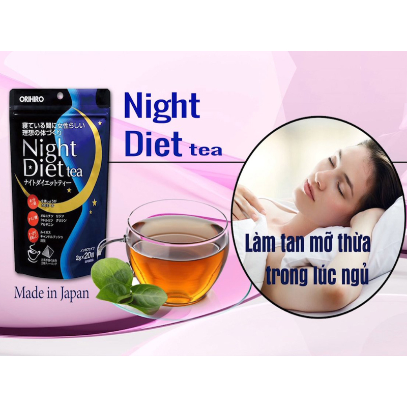 Trà Diet giảm cân, Trà giảm cân ban đêm Night Diet Tea Orihiro Nhật Bản - PHUONGANHOUSE