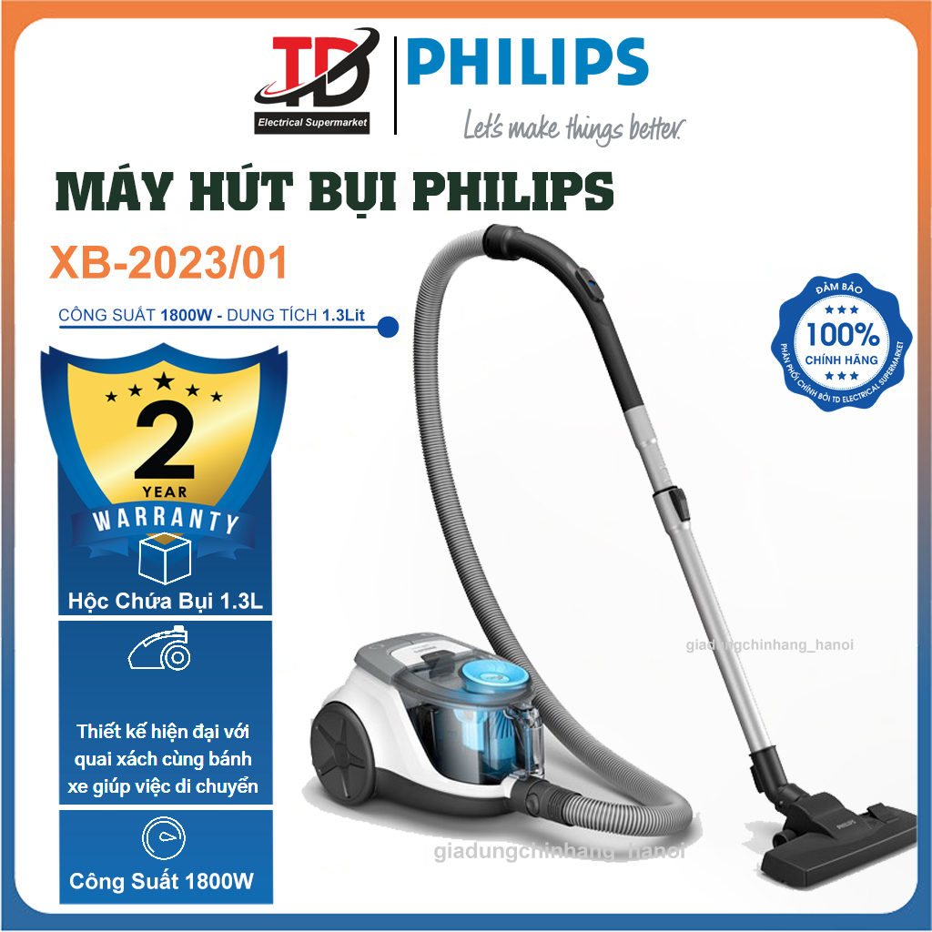 Máy Hút Bụi Philips XB2023/01, 1800W - Hộp Chứa 1.3Lit, Hàng Chính Hãng ...