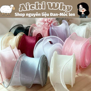 Cuộn Ruy Băng Voan Viền sóng nhiều màu sắc
