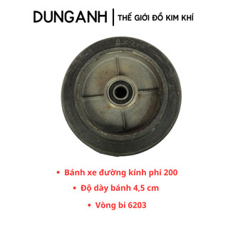 Bánh xe cao su Kim Khí Dung Anh, bánh xe đẩy phi 100, 125, 150, 200