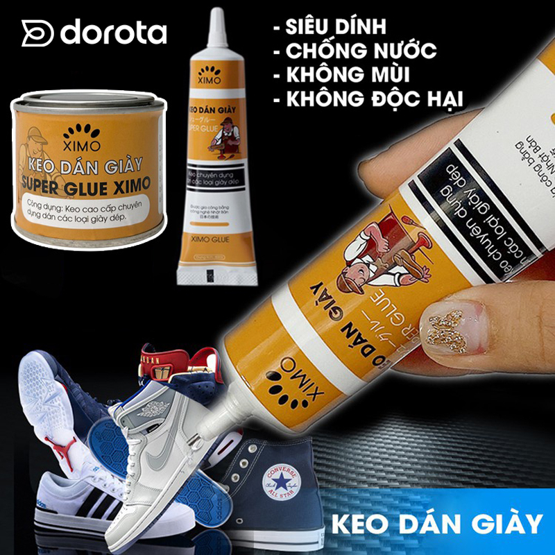 Keo dán giày thể thao siêu dính dùng nhiệt trong suốt an toàn cho da XIMO KDG06