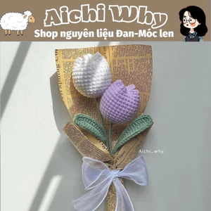 {DIY}Set nguyên liệu móc Len Hoa Tulip🌷+Video hướng dẫn cho người học móc len