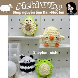 Set nguyên liệu móc Len Thú bông cầm tay + video hướng dẫn