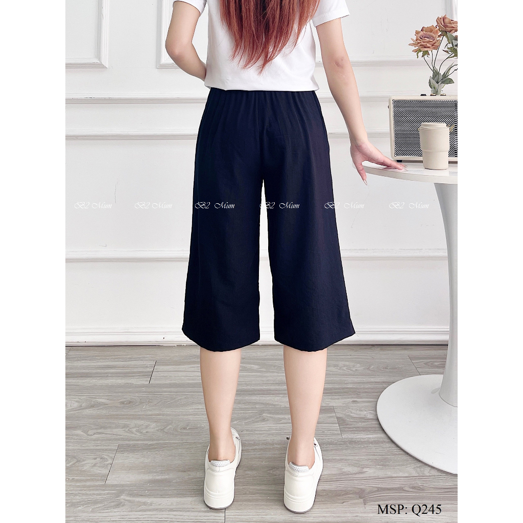 Quần bầu ngố thiết kế chất Đũi xước, mát, có đáp bụng, có chun cúc điều chỉnh, túi thật Q245 B2 MUM