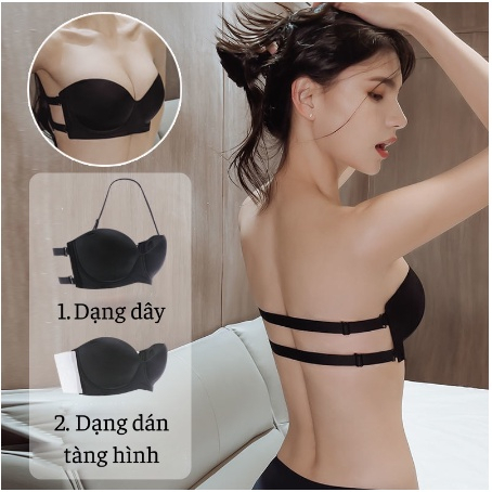 Áo dán chống tụt, Áo lót cup ngực dán tàng hình hở lưng chống tụt