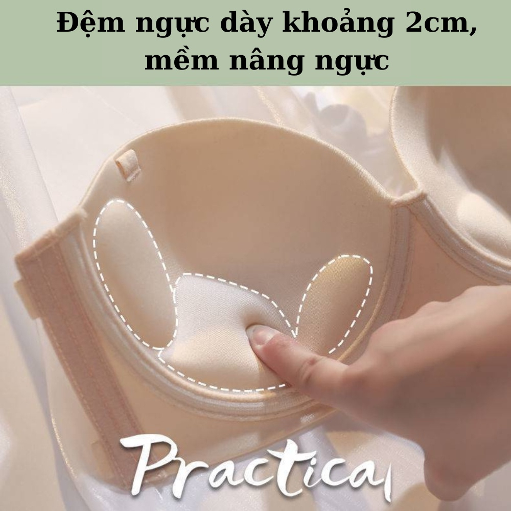 Áo dán chống tụt, Áo lót cup ngực dán tàng hình hở lưng chống tụt