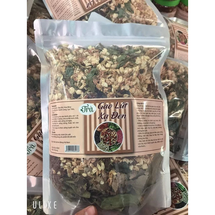 TRÀ GẠO LỨT XẠ ĐEN TÚI 1kg , trà giảm cân - đốt mỡ mát gan thải độc