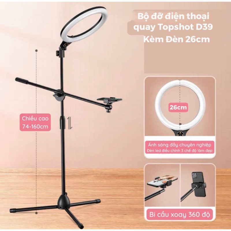 Chân quay TOPSHOT cao tới 1m6 Livestream chụp ảnh quay phim | Shopee ...
