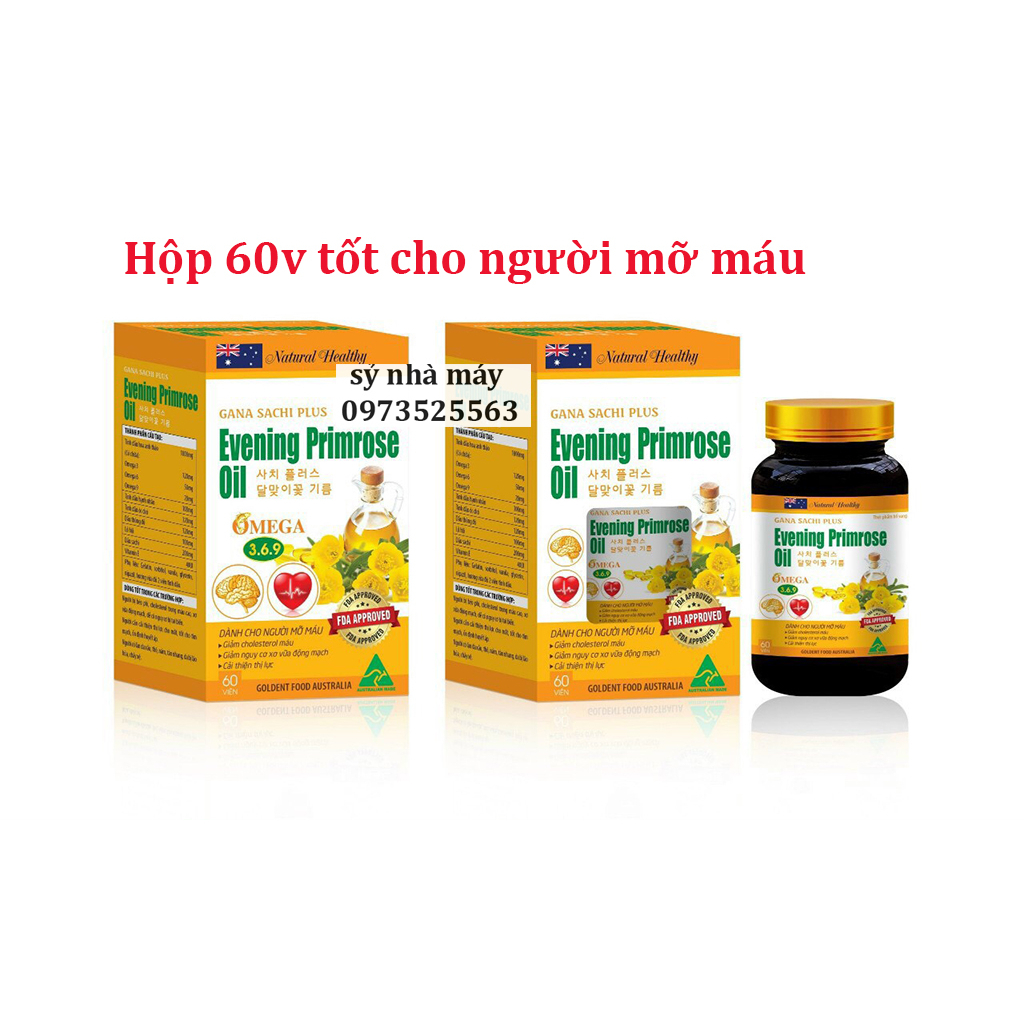 Viên uống Evening Primrose Oil OMEGA 3,6,9 tinh dầu hoa anh thảo, Sachi