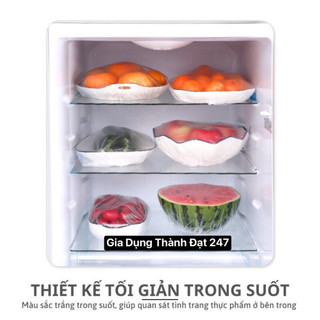 Combo 5 túi màng bọc thực phẩm pe co giãn tái sử dụng túi gấu tiện lợi