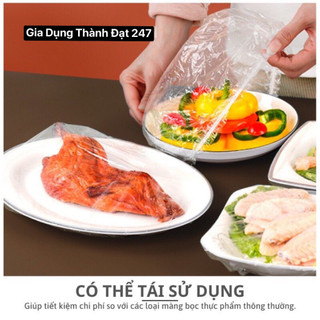 Combo 5 túi màng bọc thực phẩm pe co giãn tái sử dụng túi gấu tiện lợi