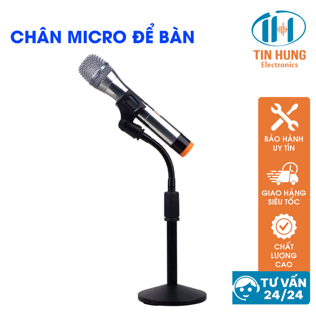 Chân đỡ micro để bàn cao cấp bằng kim loại dẻo TS-02, giá đỡ mic dùng ...