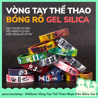 [Sẵn VN - Hỏa Tốc] Vòng Tay Thể Thao Thời Trang Nhựa Dẻo Gel Silica Phong Cách Đội Tuyển, Tuyển Thủ Bóng Rổ Basketball